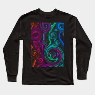 Random LIQUIFY Pattern Long Sleeve T-Shirt